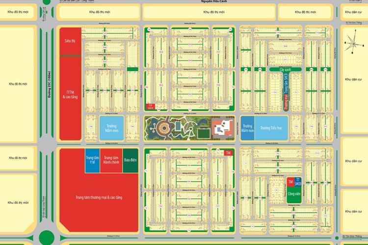 MEGA CITY 2 - ĐÔ THỊ PHỒN VINH 13 mat bang quy hoach mega city 2