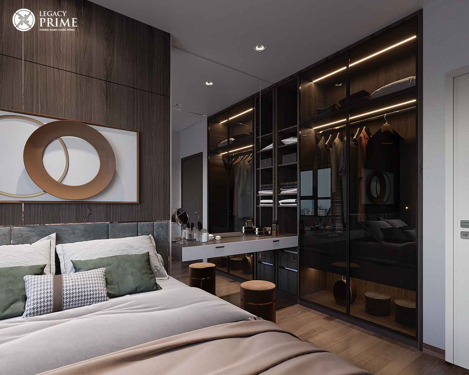 Căn hộ 2 phòng ngủ phối cảnh 3D