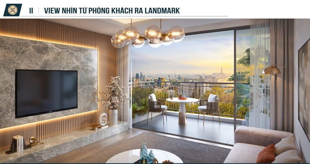 View nhìn từ phòng khách ra LandMark