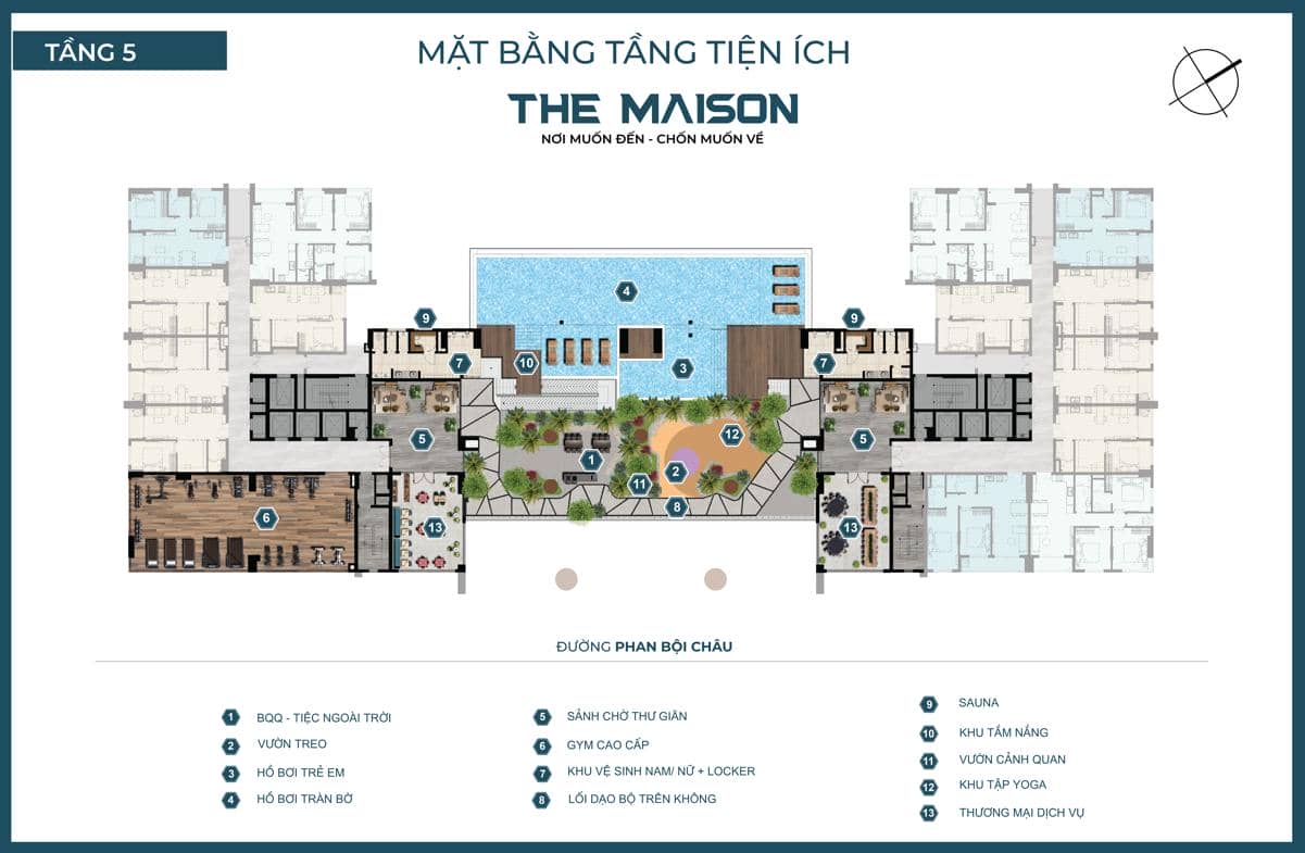 The Maison Bình Dương - Căn Hộ Cao Cấp Ven Sông Đáng Sống Nhất 2024 13 Mặt bằng tầng 5