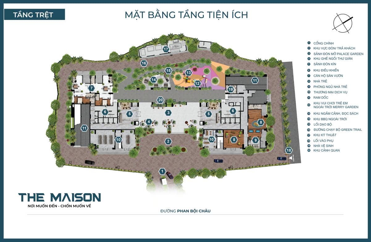 The Maison Bình Dương - Căn Hộ Cao Cấp Ven Sông Đáng Sống Nhất 2024 12 Mặt bằng tiện ích tầng trệt