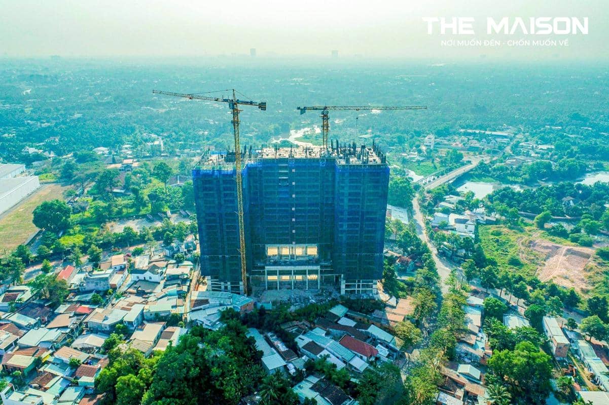 The Maison Bình Dương - Căn Hộ Cao Cấp Ven Sông Đáng Sống Nhất 2024 25 Tiến độ tháng 01/2024