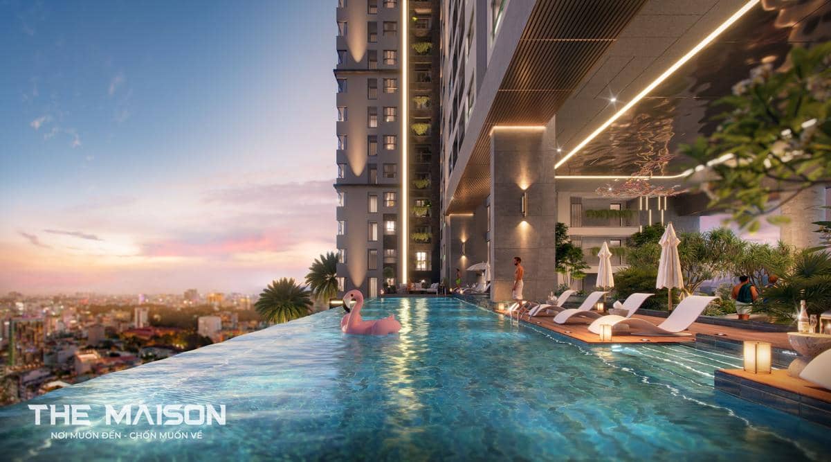 The Maison Bình Dương - Căn Hộ Cao Cấp Ven Sông Đáng Sống Nhất 2024 8 Hồ bơi trần đẳng cấp