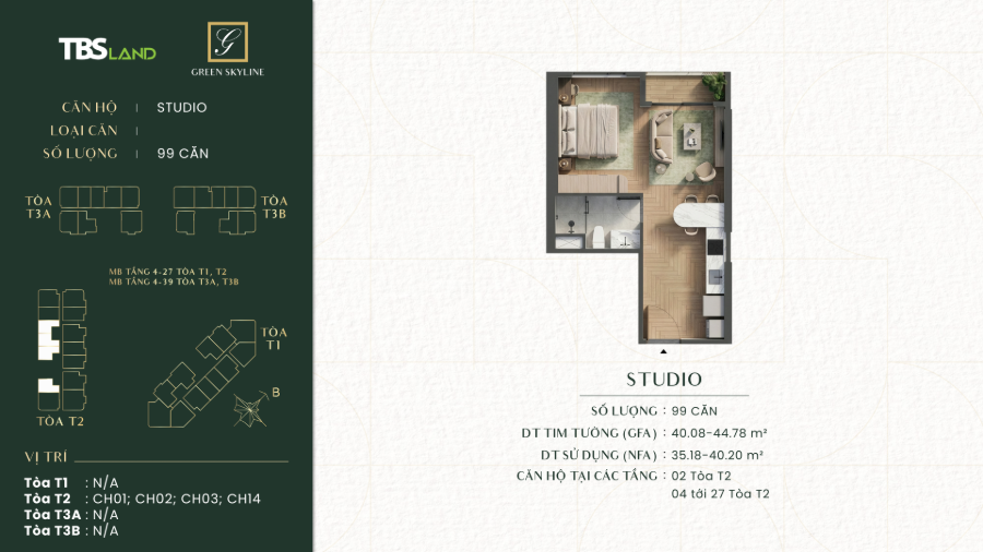 Dự Án Green Skyline Dĩ An | Bảng Giá Mới Nhất 2026 & Chính Sách Ưu Đãi 20 Căn Studio