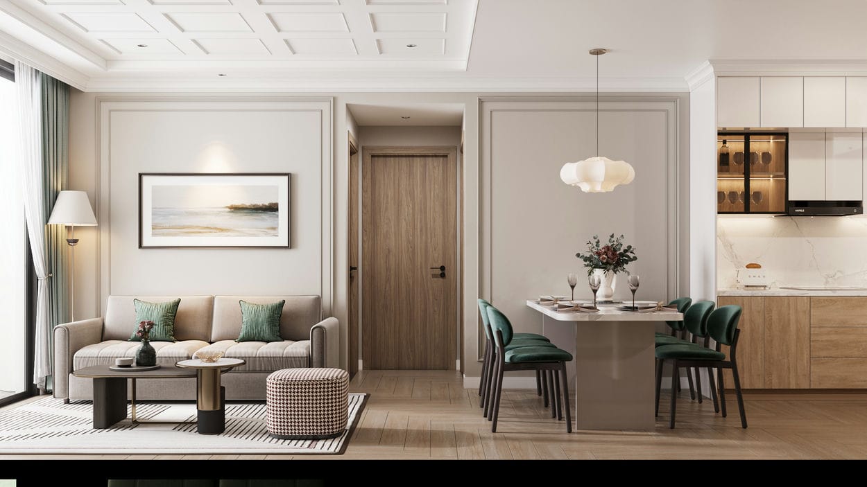 Dự Án Green Skyline Dĩ An | Bảng Giá Mới Nhất 2026 & Chính Sách Ưu Đãi 41 3BR Kitchen diningtien do thuc te green skyline