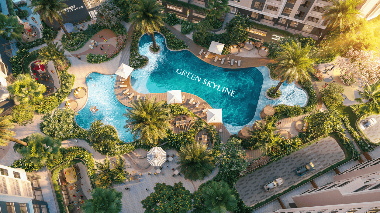 Dự Án Green Skyline Dĩ An | Bảng Giá Mới Nhất 2026 & Chính Sách Ưu Đãi 9 Toan canh Podium last ver
